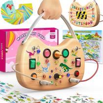 Voador Montessori Toddler Busy Board com 17 luzes LED