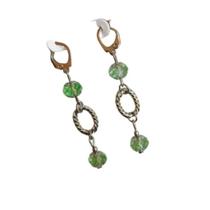 VOCÊ PODE Bijuterias Brinco Feminino Cristais Verde - NoBrand