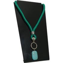 VOCÊ PODE Bijuterias Colar Feminino Corda Náutica Verde pingente pedra natural VOCÊ PODE Bijuterias Colar Feminino Corda Náutica Verde pingente pedra natural