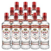 Vodka Destilada Smirnoff Garrafa 600ml 12 Unidades