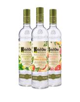 Vodka Ketel One Botanical Cucum e Mint, Peach e Orange Blos e Grapefruit e Rose 750ml C/ 3 Unidades