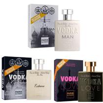 Vodka Man+Vodka Extreme+VodkaLove Perfume Importados C/3 - Paris Elysees