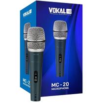 Vokal MC20 Cartucho Dinâmico Cardioide Cabo Incluso Suporte Bolsa Profissional