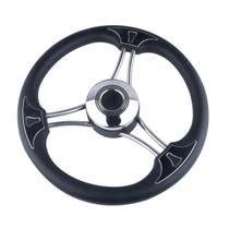 Volante 343mm Inox S316 6 Raios C/ Capa De Borracha Seariver Volante 343mm Inox S316 6 Raios C/ Capa De Borracha Seariver