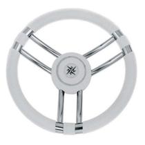Volante Branco para Barco com Hastes de Inox Volante Branco para Barco com Hastes de Inox