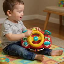 Volante Brinquedo Infantil Som Luz Interativo Educativo Coordenação Motora Curiosidade Imaginação