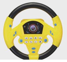 Volante Brinquedo musical Som Simulação Driving Car!(amarelo c/ preto) - Toy King