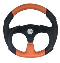 Volante Buggy Laranja 33 Cm + Cubo Buggy Fusca Gaiola de 1977 a 2014 Completo