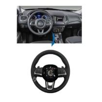 Volante Couro Paddle Shift Prata Jeep Compass 2017 2018 2020
