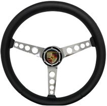 Volante Cromado Porshe 36 Cm + Com Cubo Para Fusca Buggy Estria Grossa Todos Até 1976 Volante Cromado Porshe 36 Cm + Com Cubo Para Fusca Buggy Estria Grossa Todos Até 1976