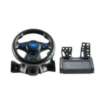 Volante De Corrida Universal Com Pedais E Controlador De Vibração Para Console De Jogos De PC Pela