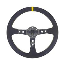 Volante De Corrida Universal De 14 Polegadas Em Suede PVC, 350mm, Volante Esportivo Com Logo