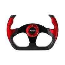 Volante de deriva plana Sport Racing 13 polegadas 330 mm tipo D PU universal PCD = 70 mm