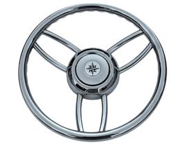 Volante em aco inox com gripe de dedo náutico