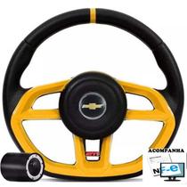 Volante Esportivo Corsa Joy Max Premium Meriva Zafira Montana Sem Air-Bag Gti Cubo e tampa Gm