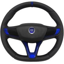 Volante Esportivo Fiat Siena 1997 a 2013 Logo Azul + Cubo
