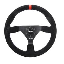 Volante Esportivo Lotse Gt330 Camurça Preto Tarja Vermelha Com Cubo Adaptador Volante Esportivo Lotse Gt330 Camurça Preto Tarja Vermelha Com Cubo Adaptador