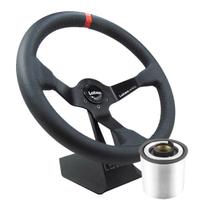 Volante Esportivo Lotse Volante Wrc Couro Preto Tarja Vermelha Com Cubo Adaptador Volante Esportivo Lotse Volante Wrc Couro Preto Tarja Vermelha Com Cubo Adaptador