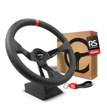 Volante Esportivo Lotse Wrc Em Couro Com Tarja Em 3 Cores