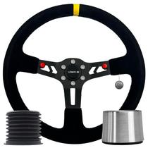 Volante Esportivo Lowv Apache Camurça Tarja Amarela Com Cubo Volante Esportivo Lowv Apache Camurça Tarja Amarela Com Cubo