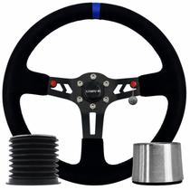 Volante Esportivo Lowv Apache Camurça Tarja Azul Com Cubo Volante Esportivo Lowv Apache Camurça Tarja Azul Com Cubo