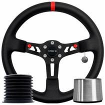 Volante Esportivo Lowv Apache Couro Tarja Vermelha Com Cubo Volante Esportivo Lowv Apache Couro Tarja Vermelha Com Cubo