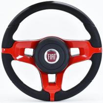 Volante Esportivo P/ Palio 1996 97 98 99 2000 A 2013 Vermelho + Cubo