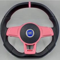 Volante Esportivo Para Palio 1996 97 98 99 2000 A 2013 Rosa + Cubo