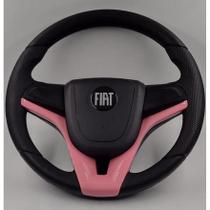 Volante Esportivo Rosa Para Fiat Uno Fire 2002 em Diante Com o Cubo Volante Esportivo Rosa Para Fiat Uno Fire 2002 em Diante Com o Cubo