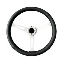 Volante Esportivo Universal De 15 Polegadas 380MM Em Couro Genuíno Com Liberação Rápida Para