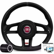 Volante Esportivo Uno 83-94 Elba 85-94 Premio 85-94 buzina na seta Gti Fiat + Cubo, Tampa e logo