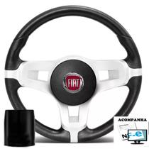 Volante Esportivo Uno 83-94 Elba 85-94 Premio 85-94 Buzina Na Seta Mustang Fiat + Cubo C Tampa E Logo