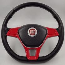 Volante Esportivo Vermelho Para Fiat Strada 1996 - 2000 2004 2005 2006 2007 2008 2009 2010 Todos