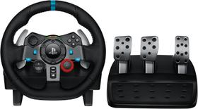 Volante Gamer Logitech G29 Driving Force PS5 PS4 PS3 PC com Force Feedback e Pedais Inox