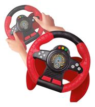 Volante Giro 360 Brinquedo Som Música Com Alça Carro Ventosa