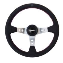 Volante gti couro pt haste prata (gti-pr) lotse