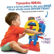 Volante Infantil Brinquedo Bebe Infantil Com Buzina E Retrovisor Montessori Elka com Revista de Colorir Capivara Fofa Volante Infantil Brinquedo Bebe Infantil Com Buzina E Retrovisor Montessori Elka com Revista de Colorir Capivara Fofa
