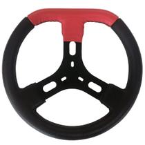 Volante Kart 320 mm Camurçado Preto Parte superior Vermelho