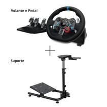 Volante Logitech G29 PS5, PS4, PS3 e PC + Suporte Cockpit