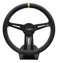 Volante Lotse Cyber Drift Camurça Preta Tarja Amarela Simulador