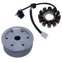 Volante Magneto + Estator Honda Cg 125 Fan Es 2009 Até 2015