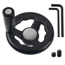 Volante manual Rina de 12 mm de diâmetro com botão giratório para moinho