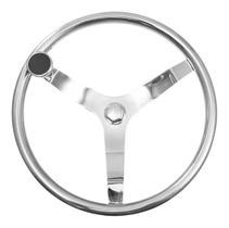 Volante Náutico C/ Knob Em Inox 343mm Fishing Barcos Lanchas