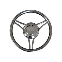 Volante Náutico Em Aço Inox Lancha Fishing Focker Ventura
