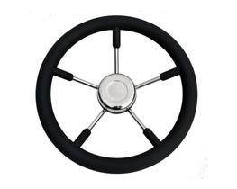 Volante náutico inox e poliuretano 350mm italiano barcos lanchas