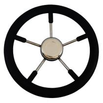 Volante Náutico Preto / Inox T9B 350mm 25O Timão