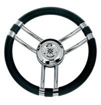 Volante Náutico Savoretti Inox T21B-35 Grip Preto Lanchas