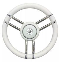 Volante Náutico Savoretti Inox T27W-35 Grip Branco Lanchas