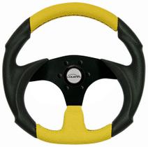 Volante Pequeno XL Amarelo Black Cougar 33 Cm + Cubo Buggy Fusca Gaiola Até 1976 Estria Grossa Volante Pequeno XL Amarelo Black Cougar 33 Cm + Cubo Buggy Fusca Gaiola Até 1976 Estria Grossa