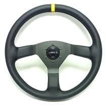 Volante r spak couro haste preta revestida tarja amarela (spk 151t) lowv Volante r spak couro haste preta revestida tarja amarela (spk 151t) lowv